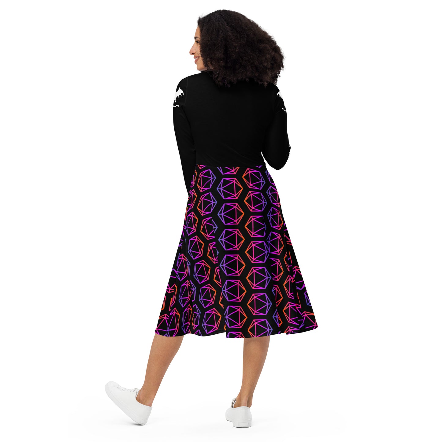 D20 Flower |  Long Sleeve Pocket Dress